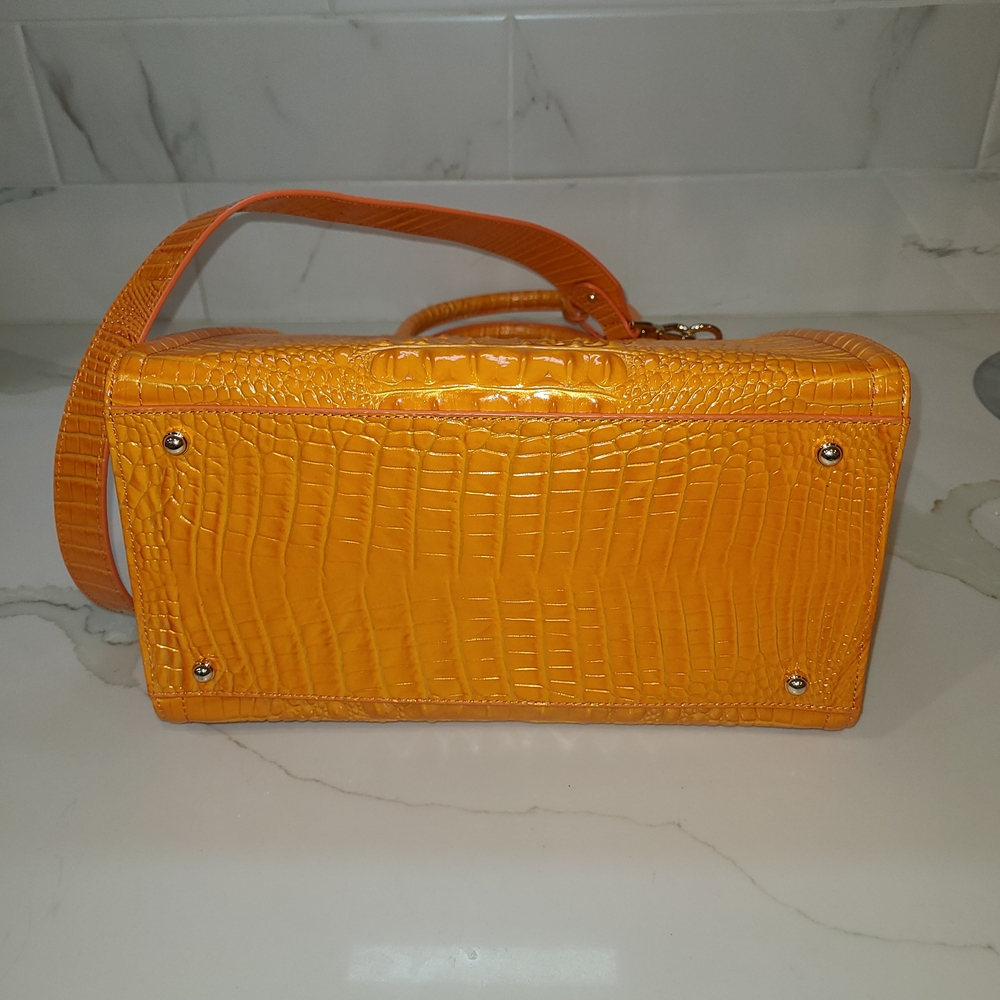 Brahmin Orange Croc-Embossed Tote - Picture 16 of 16